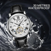 MARK FAIRWHALE 6017  Fashion Automatic Watches Moon Display Year Multi Functional Waterproof Mechanical Watches for Man