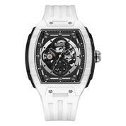 Mark Fairwhale 6003 Men's Mechanical Watches Automatic Tonneau Dial Luminous Waterproof Rubber Strap Men Watches