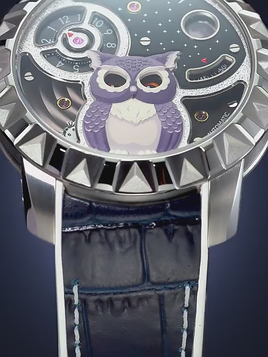 Lucky Harvey Owl Men's Automatic Luxury Watch - Sapphire Crystal, Luminous, 5ATM Waterproof, Unique Design